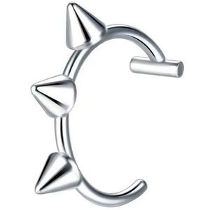 Stainless Steel Non Piercing Studded Lip Ring Festival Y2K Daring Charming